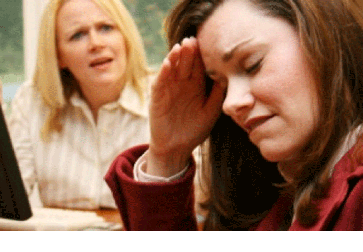 Two ladies having a difficult conversation