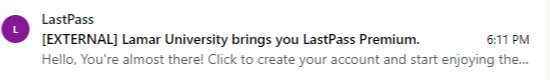 Email from LP for Premium