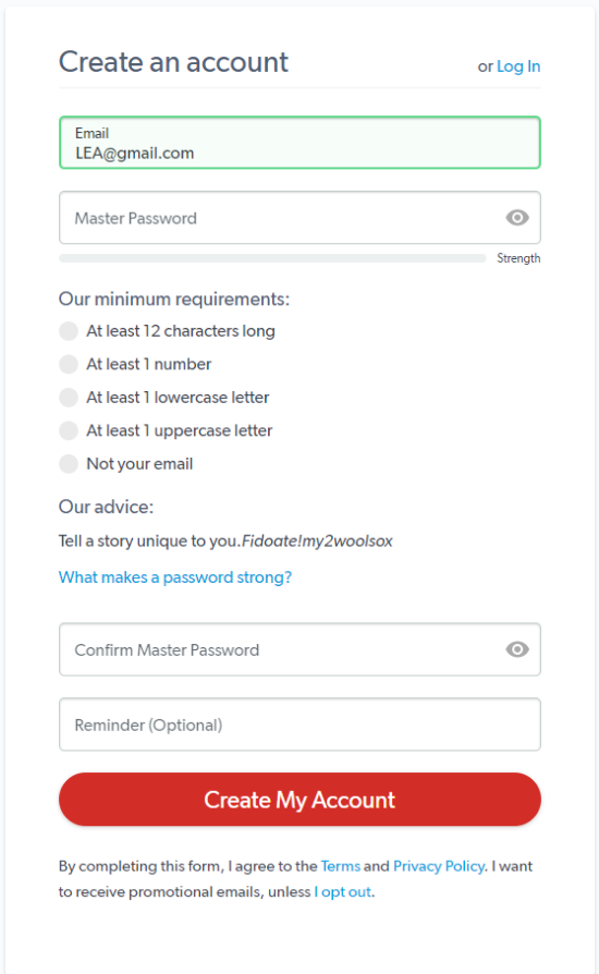 LP Strong Password